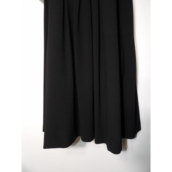 Ronen Chen Shift Dress US Sz 8 Pleated Scoop Neck Knee Length Modest Minimalist - Picture 12 of 13